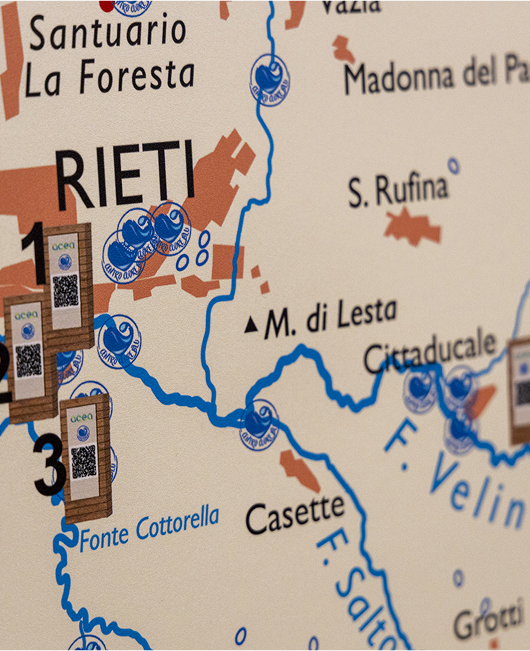 Dettaglio di una cartina del Lazio